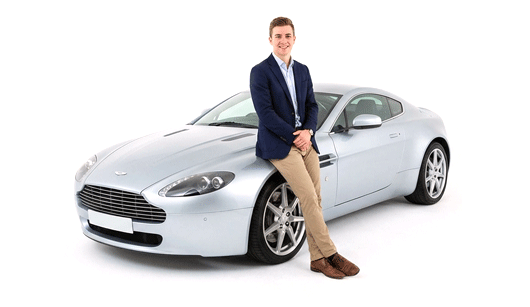 Personal car owner with luxury vehicle